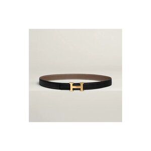 Mini H belt buckle & Reversible leather strap 24 mm Size 85